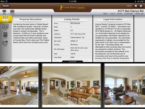 Carmel Realty for iPad screenshot 2