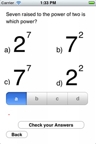 Exponents screenshot 2