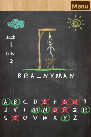 Brainy Man Hangman Crossword Game screenshot 4