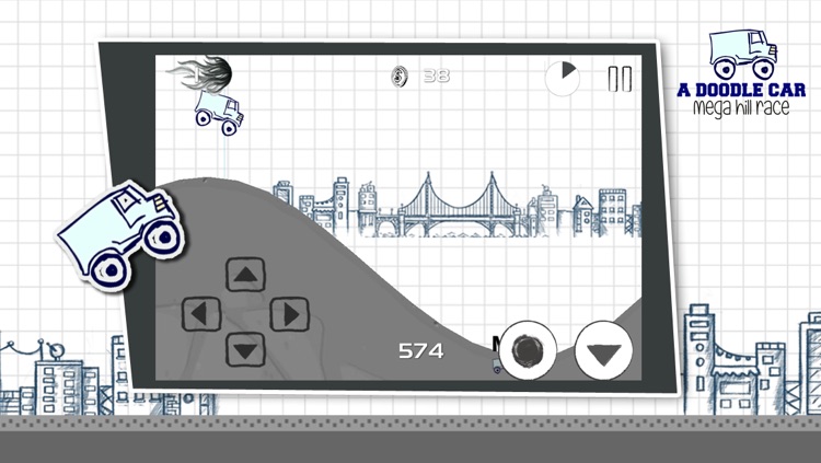 A Doodle Car Mega Hill Race - Extreme Racing Free Game