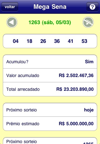 Loto Brasil screenshot 2
