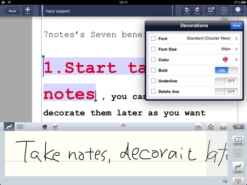 Smart Writing Tool - 7notes HD screenshot 4