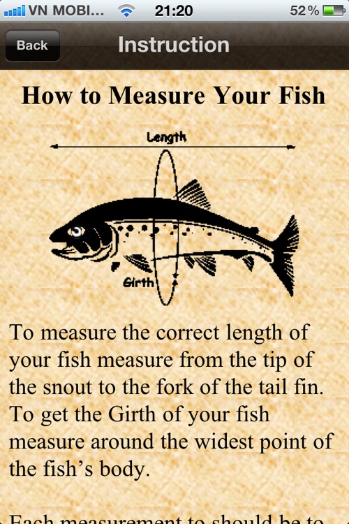 MyNature Fish Weight Calculator