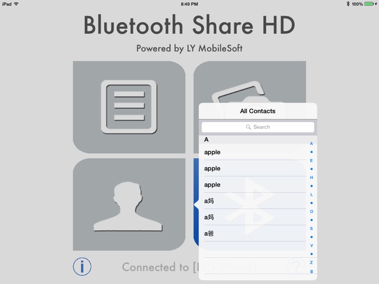 Bluetooth Share HD - Sharing Photos/Contacts/Files by LY MobileSoft