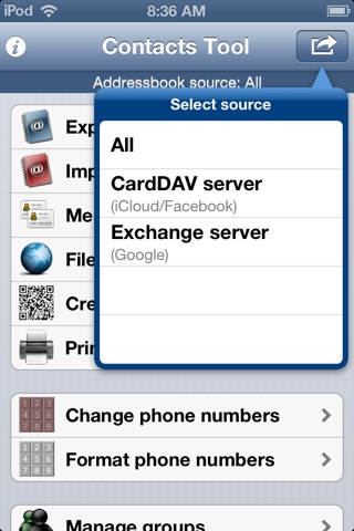 Contacts Tool screenshot 2