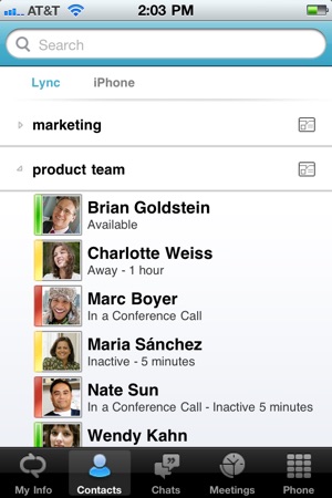 Microsoft Lync 2010 for iPhone(圖1)-速報App