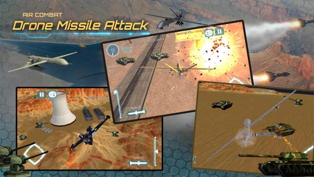 Air-Combat Drone Test Pilot Missile Attack Sim 3D(圖1)-速報App