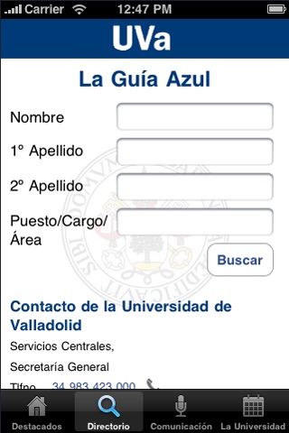 Universidad de Valladolid screenshot 3