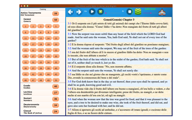 Sacra Bibbia Audiolibro in italiano e inglese(圖1)-速報App