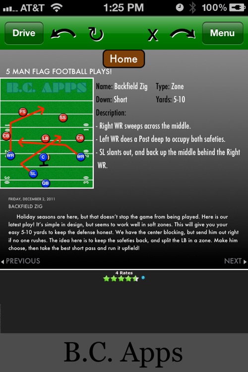 5-Man Flag Football Plays-Offense