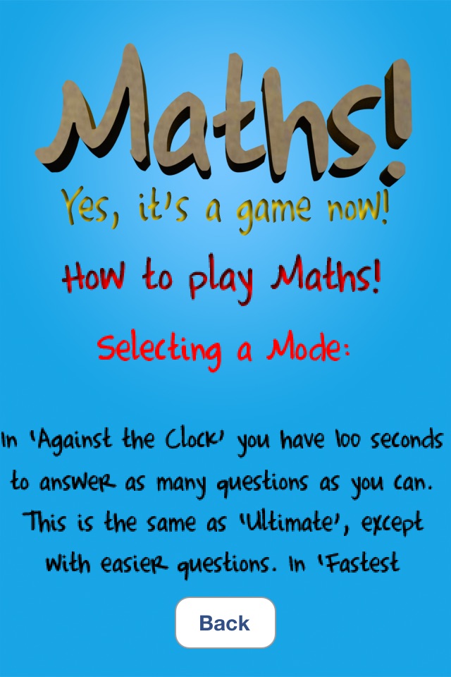 Maths! - Yes, it's a game now! screenshot 4