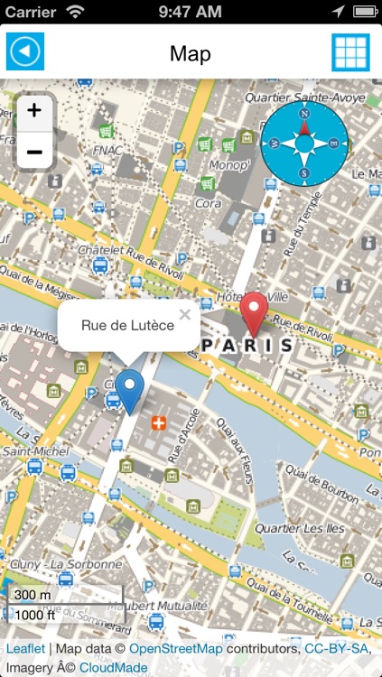 Paris offline map, guide & hotels