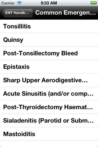 ENT Handbook screenshot 2