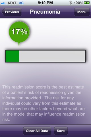(CORE) Readmission Risk Calculators screenshot 4