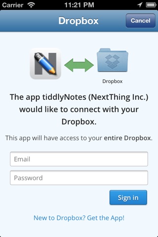 tiddlyNotes screenshot 3