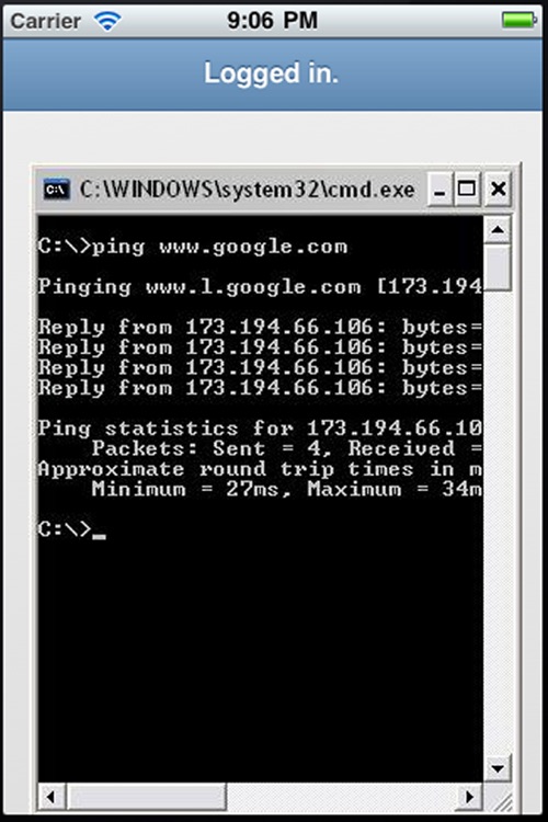 Remote command prompt