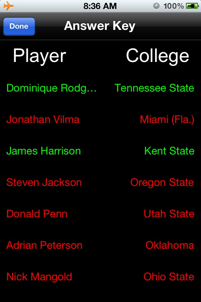 Football Player College Quiz screenshot 3