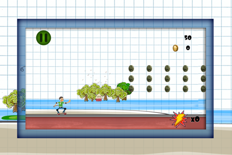Angry Grandpa SkateBoard Rush In Doodle City Race Free screenshot 2