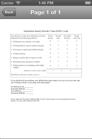 GAD-7 Anxiety Scale screenshot 4