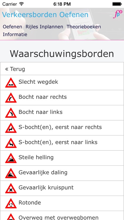 Gratis Verkeersborden Oefenen