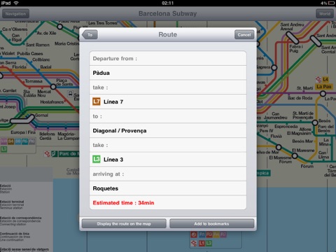 Barcelona Subway for iPad screenshot 3