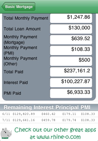 A+ Mortgage Calculator Lite screenshot 3