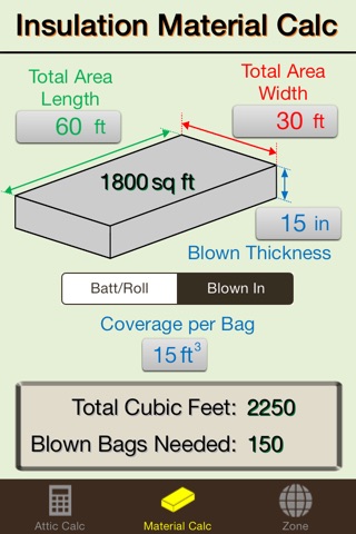 Insulation Calc Elite - Industry leading insulation calculator designed for contractors and homeowners, add R-value and save energy screenshot 2