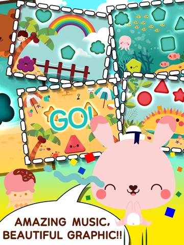 Kiki at the beach - Free Toddler Game with shapes (School Edition) screenshot 3