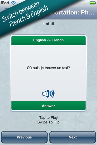 French in a Flash – Learn Quick with Easy Speak & Talk Flashcards! screenshot 2