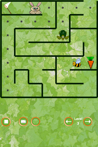 Bunny Maze Race (rabbit vs turtle) screenshot 2