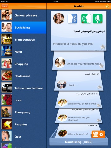 iSpeak Arabic HD: Interactive conversation course - learn to speak with vocabulary audio lessons, intensive grammar exercises and test quizzes screenshot 4