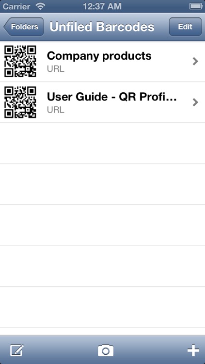 !QR Profi - professional and fast QR Code and Barcode Reader / Scanner.