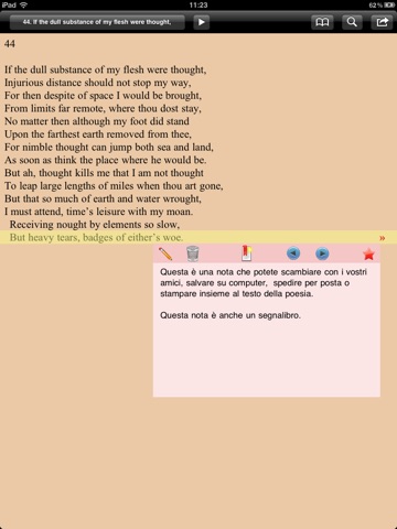 Shakespeare: Sonnets for iPad screenshot 2