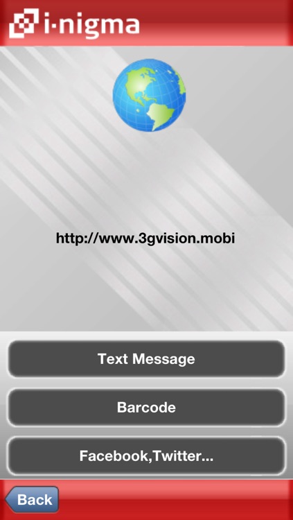 i-nigma QR Code, Data Matrix and 1D barcode reader