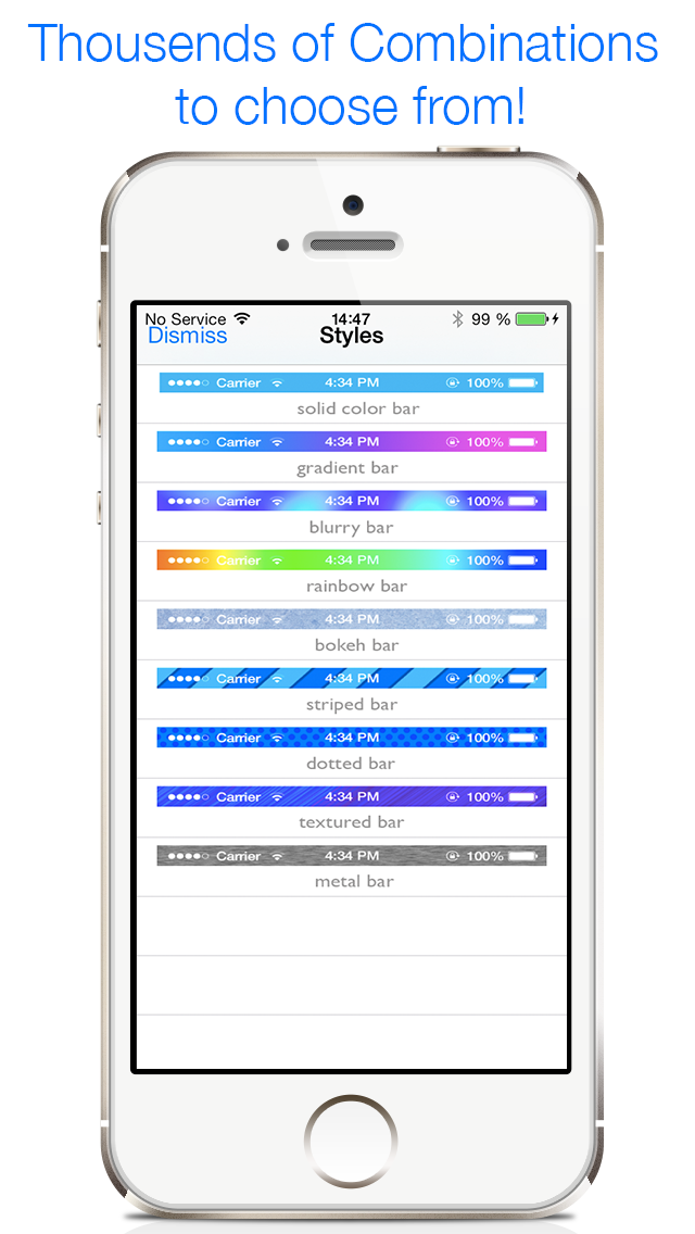 アンリーシュド色 - 壁紙やステータスバーを自由に変更・カスタマイズして画面をクールなデザインに、iOS 7の画面をスパイスアップのおすすめ画像3