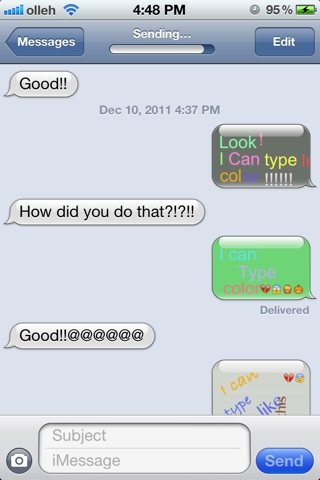 Colors Texting Free + screenshot 2