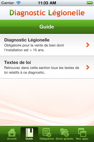 Diagnostic Légionelle screenshot 2