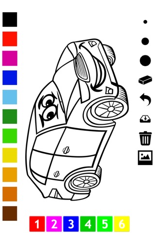 塗り絵の本 子供のための車：レーシングカー、バス、トラクター、トラックなどのような多くの写真とともに。絵を描画する方法：学習するゲームのおすすめ画像3