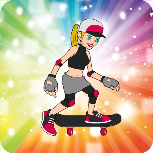 Girly Girl Skate Race Sport Adventure Story - City Trick Skateboard Street Skater Free iOS App
