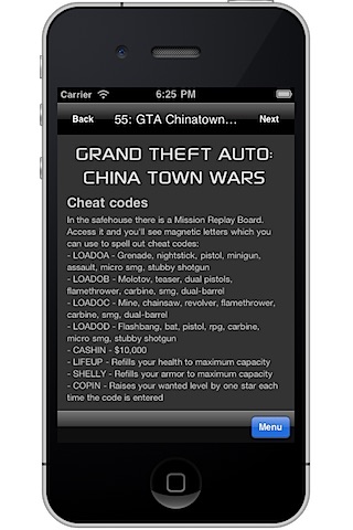 Game Cheats for iPhone/iPod Touch screenshot 4