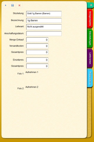 Edelmetallverwaltung screenshot 3