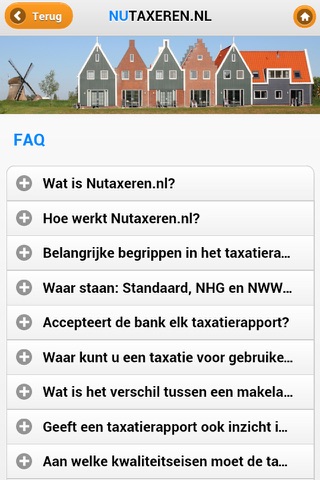 Nutaxeren.nl taxaties screenshot 2