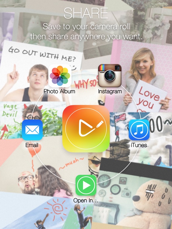 Draw on Video Square FREE - Paint and Drawing Funny Doodles Captions Colors Handwriting and Shapes on Videos for Instagram screenshot-4
