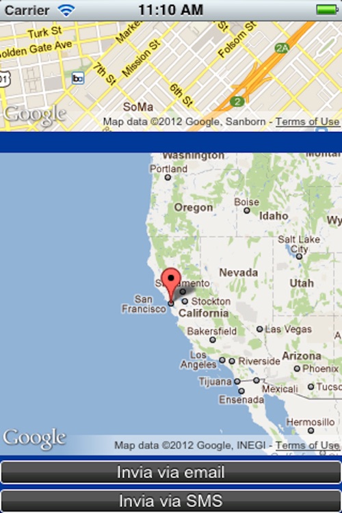 SonoQui - L'app per inviare la propria posizione e coordinate