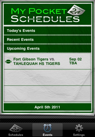 Ft.Gibson Tiger Football Edition for My Pocket ... screenshot 3