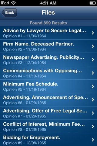 New York State Bar Association Mobile Ethics App for NY Attorneys screenshot 2