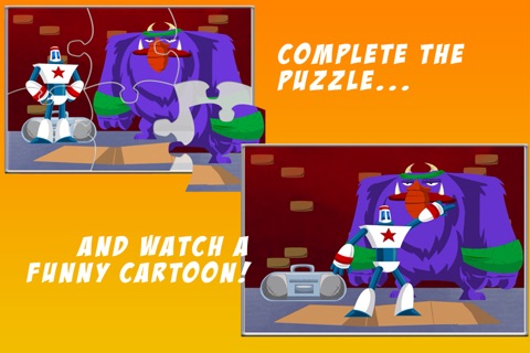 Monsters Vs Robots JigSaw Puzzles for Kids - Animated Puzzle Fun with Monster and Robot Cartoons! screenshot 3