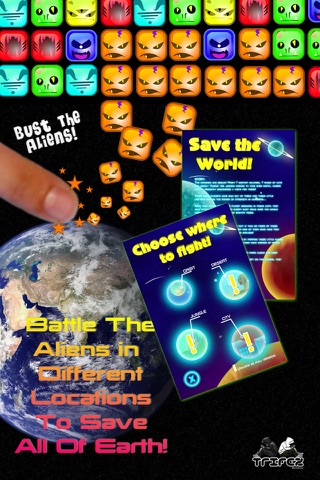 Bust A Alien HD 2014 Free - A Really Awesome Match 3 Mania Game Designed To Crush The Aliens! screenshot 3