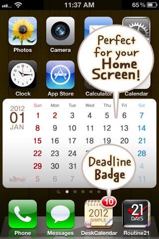 2012 UK Calendar : Simple screenshot 2
