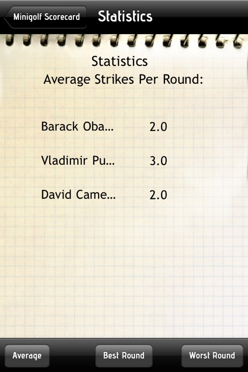 Miniature Golf Scorecard screenshot-5
